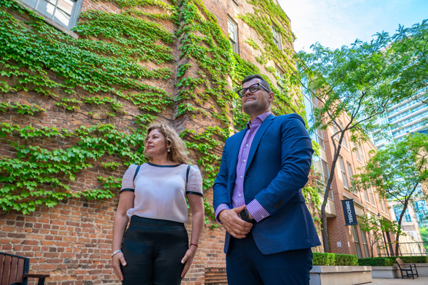 Alexander Galevsky and Iryna Galevska outdoors