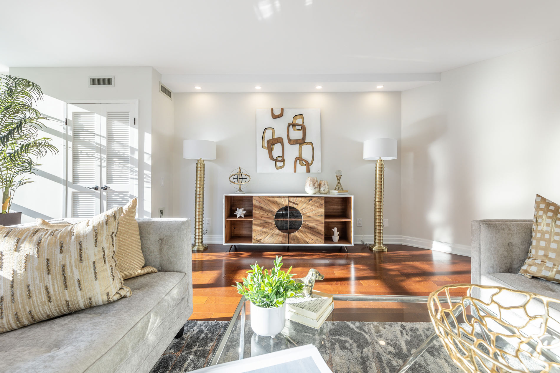 Bright living room interior